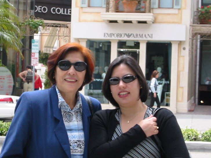 with Mama in LA